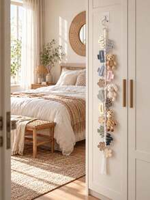 Hanging Hair Clip Storage Chain With 20 Metal Rings, Space-Saving Hair Accessory Organizer For Bedroom, Bathroom, Dorm, Suitable For Women And Teens, Halloween And Christmas Gift - Multicolor - View 4