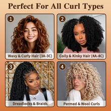 WOZUTUNT 280ml 7-In-1 Curling Defining Cream For Curly, Dry Wet Hair Non-Greasy, Moisturizing, Nourishing, Smoothing,Frizz-Free With 9-Row Brush - W-280-curl-define-cream-brush - View 6