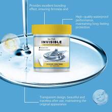 JUE FISH Agente Impermeable Invisible, pegamento sellador transparente para reparación de fugas, uso doméstico y de obra, rellena grietas rápidamente, impermeabilización duradera, adhesión fuerte, aplicación en azulejos, techos y paredes, acabado invisible sin afectar la apariencia - Sellador impermeable - Ver 10