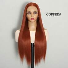 1pc 28 Inch 13x6 T-Part Synthetic Lace Frontal Wig For Women Pre-Plucked Soft Heat Resistant Daily Wig With Natural Hairline - Multicolor - View 14