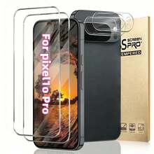 2+2件組 相容 Pixel 11 Pro XL/Pixel 11 Pro/Pixel 10 Pro Fold/10 Pro/10 Pro XL/10A/10/Pixel 9 Pro/Pixel 9 系列手機螢幕保護貼,指紋解鎖鋼化玻璃螢幕保護貼,透明高畫質、防指紋、防刮、無氣泡易安裝 - 無色 - 查看 10
