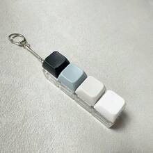 1pc Colorful Keyboard Key Fidget Toy - Quiet/Clicky, Suitable For Relaxation, Office And Library Use, Office Stress Relief Toy | Interesting Design Stress Relief Toy, Keyboard Keychain Fidget Toy, Anti-Stress/Pressure Relief Toy - Multicolor - View 9