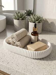 Kitchen Sink Tray, Oval Decorative Countertop Storage Tray, Resin Drain Tray For Sponge, Dish Brush, Soap, Kitchen Counter Organizer,Decorative Vanity Tray, Oval Resin Tray, Soap Dish Tray, Sink Caddy Tray - Multicolor - View 8