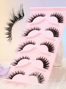 Cartoon-Style Voluminous Curly Eyelashes, Defined Hair Layers, Elongated And Lifted Outer Corners, Creating Lively Fox-Like Big Eye Effect - View 2