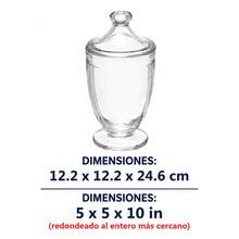 Clear Glass Storage Jar Container With Matching Glass Lid Decorative Glass Candy Jar For Home Storage And Tabletop Organization 12.2 X 12.2 X 24.6 Cm - Clear - View 7