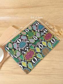 Fashionable Printed Women's Clutch Handbag, Large Capacity Magnetic Closure, Multifunctional Portable Wallet & Phone Bag, Suitable For Outdoor Use - Multicolor - View 9