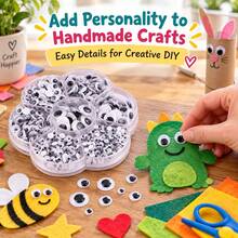 Self-Adhesive Doll Eye Set 4-12mm For DIY Scrapbooking Crafts Projects DIY Dolls Accessories Eyes Handmade Toys - 800pcs/box - View 5