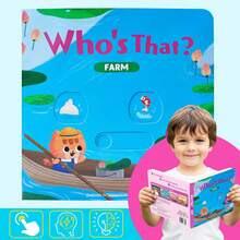 16*16cm Push-And-Pull Interactive Discovery Reading Game, Forest & Farm Theme Sliding Activity, Hidden Surprise Exploration, Builds Observation, Focus, Cognitive Skills & Family Learning Fun - Push-and-pull Interactive - View 12