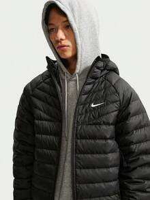 Nike Jaket Bulu Angsa Tipis Pria AS M NK WR LTWT FL MCRO CHNL J - Pendek JA0742-010 - Hitam - View 3