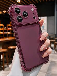 Luxury Four Corners Matte Transparent Shockproof Protection Case Compatible With IPhone 18 Pro Max 18Pro 17 Pro Max 17 Pro 17 16Pro Max 15 14 13 12 Pro Max 11 Anti-Drop Back Cover - Cherry Red - View 2