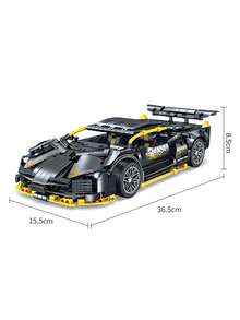 Multiple Supercar Building Blocks, 1200+ ABS Blocks, 1:14 Scale, 14 Inches, Assembled Length 200+ ABS Blocks, 1:14 Scale, 14 Inches, Adult Collectible Model Car Gift - Multicolor - View 13