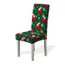 1/2/4/6pcs Christmas Pattern Chair Covers, Dining Chair Seat Protectors, Removable And Washable - Multicolor - View 26