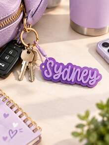 Personalized Acrylic Letter Keychain Bag Charm Custom Pendant Key Chain, Gift For Her, Birthday Gift, Letter Combination - Multicolor - View 2