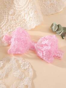 1/4pcs Embroidered Lace Bow Headband, High Elasticity Non-Tightening Baby Headband, Breathable Soft Comfortable Children's Hair Accessory, Suitable For Daily/Gathering/Party Use - Multicolor - View 8