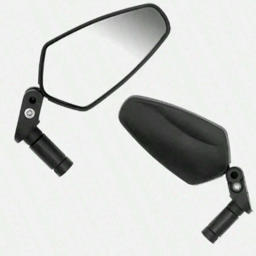 2Pcs Multi-Function Bicycle Handlebar End Mirror 360° Rotating Adjustable High Definition Rearview Mirror Universal For Road Bike Motorcycle Bicycle