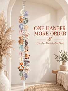 Hanging Hair Clip Storage Chain With 20 Metal Rings, Space-Saving Hair Accessory Organizer For Bedroom, Bathroom, Dorm, Suitable For Women And Teens, Halloween And Christmas Gift - Multicolor - View 6