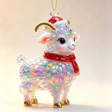 1pc Random Style Elf Sheep Party Holiday Decoration 2D Acrylic Keychain Pendant Christmas Ornament Christmas Tree - 1PC - View 6