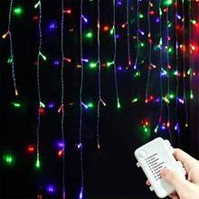1 buah Lampu Hias Bentuk Es Berwarna Putih Hangat 45/80/96/150 LED 8 Fungsi Bertenaga Baterai dengan Kontrol Tombol, Dekorasi Halloween, Dekorasi Pohon Natal, Pesta Ulang Tahun, Pernikahan, Tahun Baru, Lampu Hias Dalam dan Luar Ruangan - Kotak baterai, lampu bar es - View 4
