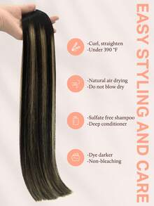 DOORES 12-22 Inch Halo Human Hair Extensions With Transparent Headband Invisible Wire, Seamless Real Remy Hair Adjustable Removable Clips - S1B/19/1B - View 5