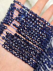 Brown Goldstone/Blue Goldstone/Green Goldstone Diamond Cut Flash Loose Cube Beads - Suitable For Jewelry, Bracelet, And Necklace Making Additions - 1strand 15inch - View 8