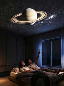 1件 LED 星空銀河投影燈，包含行星、月亮、地球、木星圖案，360°旋轉，桌面裝飾燈，無需電池，USB供電，適用於房間裝飾、遊戲、攝影照明、派對燈、迪斯可、臥室照明、太空、生日、汽車、節日氛圍、婚禮週年紀念、夜空星星、銀河投影、月光、星星、日落燈、臥室天花板 - USB行星投影燈 - 查看 11