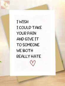 1pc Funny Get Well Soon Greeting Card Humorous Recovery Gift For Friends, Family & Loved Ones, Perfect For Speedy Recovery, Birthdays & Holidays, Blank Inside "I Wish I Could Take Your Pain" - One Size Fits All - View 6