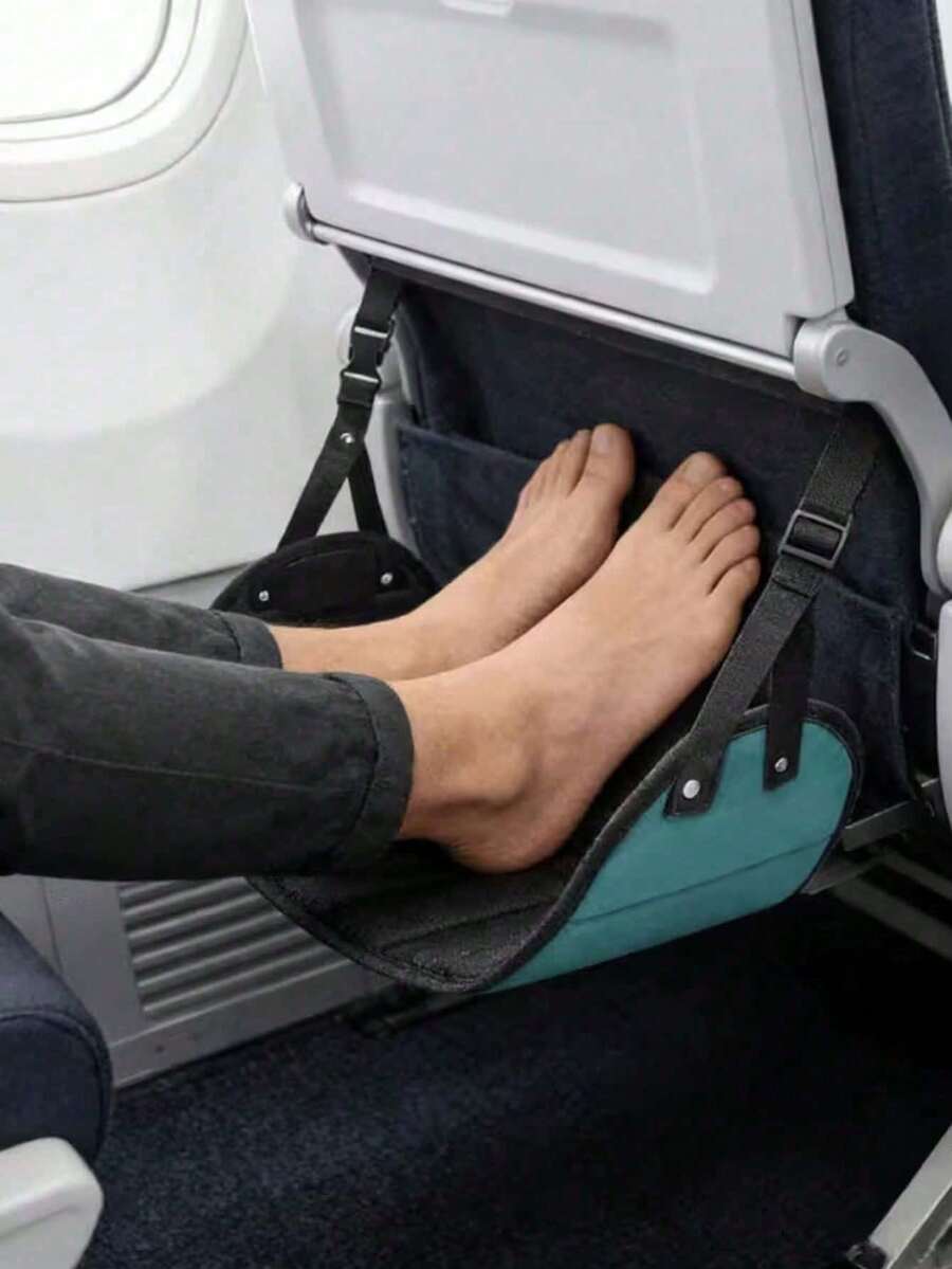 便攜式旅行腳踏吊床，長途飛行飛機腳部支撐，辦公椅與高鐵可調節懸掛腳踏，舒適休息旅行必備，輕量腳部配件，露營徒步行李配件