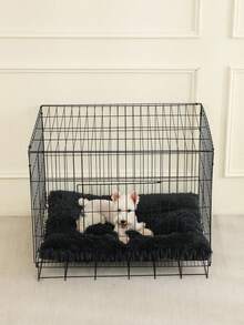 Kasur Anjing Tebal dan Mewah Panjang untuk Musim Dingin, Alas Hewan Peliharaan Hangat Sepanjang Musim, Kasur Kucing yang Dapat Dilepas dan Dicuci, Kasur Anjing Ukuran Sedang hingga Besar - Dark Grey - View 6
