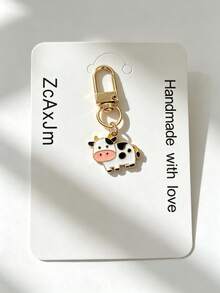 Alloy Cow Keychain Cute Panda Bag Pendant Animal Series Exquisite Small Bag Decoration Charm - Multicolor - View 7