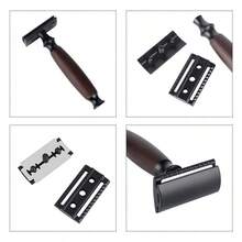 Upgrade Your Shave: Premium Safety Razor Grooming Set With Shaving Brush, Wooden Handle Razor & 10 Replacement Blades For A Smooth Wet Shave Every Day - Safety Tazor + Blade - View 6
