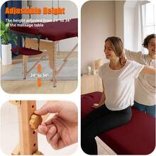 Spa Massage Table - Burgundy - View 4