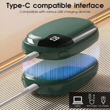 2pcs USB Hand Warmers, 3-Level Heating, LED Display, 8-Hour Warmth, 2000mAh*2 Portable Magnetic Electric Reusable Hand Warmers, Suitable For Men, Women, Raynaud's Syndrome/Hunting/Golf - Multicolor - View 6