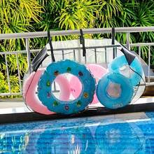 Swimming Pool Fence Hanging Bag, Outdoor Swim Ring/Ball Large Capacity Mesh Storage Bag, Extra Large Size (Swim Ring Not Included) - Multicolor - View 1