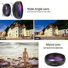 2-In-1 HD Phone Lens Kit - Wide Angle & Macro, Lightweight Design With Portable Bag, Convenient For Shooting Anytime Anywhere, 0.45x Ultra Wide Angle & Macro Lens Set, Optical Zoom Function, Universal Clip Compatible With Smartphones, HD Wide Angle Lens, Phone Camera Lens 2-In-1 Clip-On Lens Kit, 37mm 0.45x 49UV Ultra Wide Angle & Macro Phone Camera Lens, Suitable For Smartphones - 2-in-1 - View 11