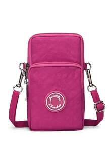 meetself Women's Nylon Multi-Zipper Pocket Mini Crossbody Phone Bag, Adjustable Shoulder Strap Lightweight Shoulder Bag Wallet Can Be Used As Arm Bag Suitable For Travel And Daily Use - Multicolor - View 11