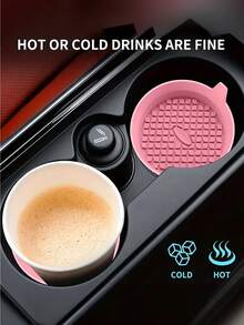 Universal Auto Cup Holder Pads 1/2PCS, Flexible Silicone Recessed Drink Coasters, Anti-Slip Cup Mats, Daily Vehicle Interior Decorative Supplies - Type a - View 4