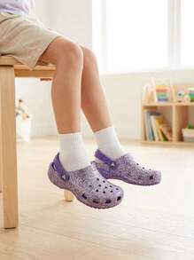 Crocs Classic Children's Clogs, Stylish And Versatile, Suitable For Summer Shopping And Everyday Wear. Item Number 206992-573 - Neon purple/multi - View 3