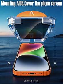 3pcs Anti Peeping Dust-Free Tempered Glass Film One Click Dust-Proof Installation Office/Subway Privacy Protection Compatible With IPhone Duo 18 17 Pro Maxseries Explosion-Proof Scratch Resistant Anti Spy Mobile Phone Screen Protection Film Smooth Oil Repellent Layer Automatic Adsorption Easy To Install - Black - View 7