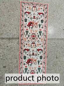 1pc Reindeer Santa Claus Hallway Runner Rug, Corridor Long Carpet, Area Rug, Living Room Home Decor, Room Decoration, Washable Carpet, Christmas Gift - Reindeer Santa Claus - View 4