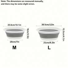 Collapsible Space-Saving Wash Basin - Durable Plastic, Portable Folding Wash Basin, Suitable For Home, Dorm, Camping - Modern Oval Design, Multi-Purpose, Easy To Store And Clean, Portable Washing Machine - One Size - View 12