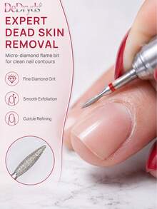 DeDryDS 10 قطع رؤوس مثقاب أظافر بديكير احترافي، رؤوس مثقاب أظافر لطبقة الذرة - متعدد الألوان - مشاهدة 3