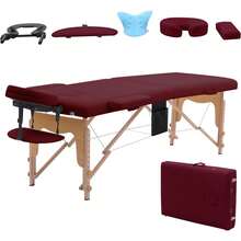 Spa Massage Table - Burgundy - View 1