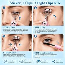 10PCS/18PCS New Cute Rabbit Handle Wide-Angle Eyelash Curler With Replacement Rubber Pads Set, One-Clip Long-Lasting Curl, Fits All Eye Shapes, Soft Rubber Pads Won't Pinch Eyelids, Non-Slip Cartoon Rabbit Grip, Compact And Portable, Perfect Christmas Gift - Multicolor - View 5