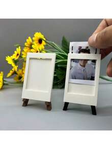 1-3pcs White Mini Instant Photo Frames, Easel-Style Photo Display Stands, Reusable Desktop Photo Decor, Suitable For Various Occasions, Ideal Gift For Friends And Family, Perfect For Birthdays, Anniversaries And Holidays - A - View 1