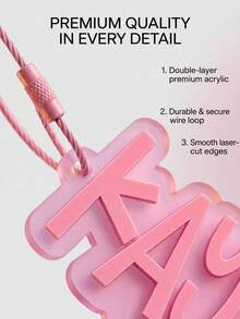 Personalized Acrylic Letter Keychain Bag Charm Custom Pendant Key Chain, Gift For Her, Birthday Gift, Letter Combination - Multicolor - View 5