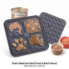1pc Silicone Pet Licking Mat With Strong Suction Cups, Slow Feeding Licking Mat For Dogs And Cats, Non-Slip Licking Mat To Relieve Anxiety, Reduce Boredom, For Bathing And Grooming Training, Dishwasher - Multi-color - View 9