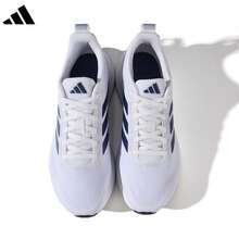 Adidas New Breathable Mesh Sports Shoes Versatile Casual Lightweight Cushioned Men's Running Shoes - Greyish White/Blue - View 6