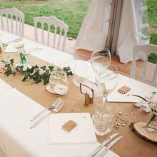 Burlap Table Runner, Unfinished‑Cut No‑Tassel Rustic Table Decor, Farmhouse Style Table Runner For Wedding Party Dining Home Decoration - Linen Table Runner - View 9