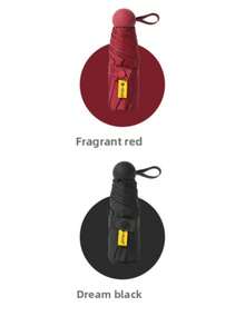Mini 5-Fold Ultra-Light Portable Capsule Sun Umbrella, Women's UV Protection Sunshade & Rain Umbrella, 2-In-1 - Multicolor - View 22