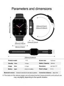 AQMWWG Smart Watch Wireless Call/Dial, Multiple APP Notifications, Unisex, Sports Watch, Customizable Wallpaper, Multiple Sports Modes, Music Playback, Alarm Reminder, Holiday Gift, Birthday Gift - View 6